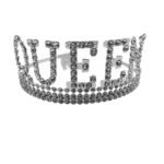 Taç Metal Taşlı Queen Lüks Gümüş