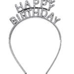 Taç Plastik Happy Birthday Taçlı Gümüş